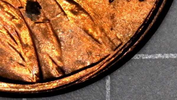 1983-P-Lincoln-Memorial-Cent-With-Peripheral-Die-Damage-Die-Attrition